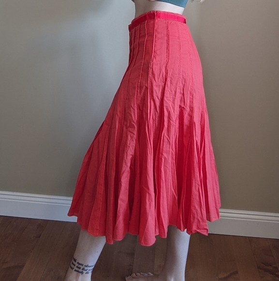 Retro Orange Midi Skirt 'Focus Lifestyle' - Picture 2 of 6
